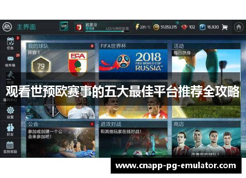观看世预欧赛事的五大最佳平台推荐全攻略